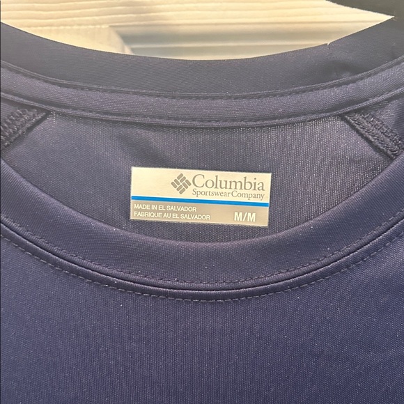 Columbia Men's Dark Blue Long Sleeve Shirt - Picture 2 of 4